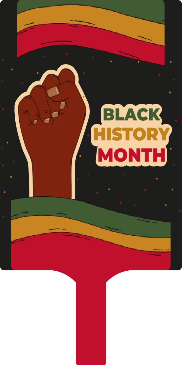 Custom Hand Fans Multiple Sizes Black History Month
