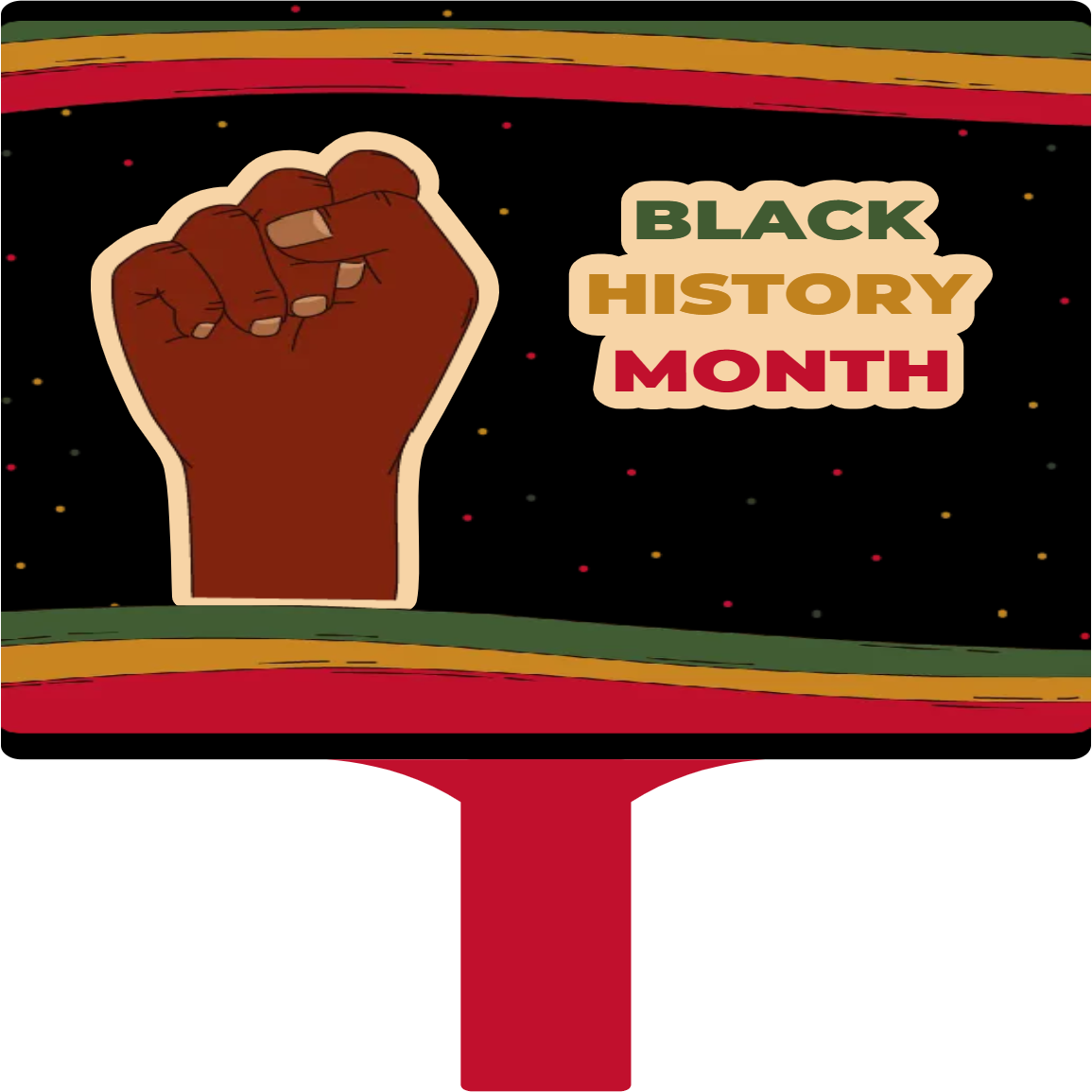 Custom Hand Fans Multiple Sizes Black History Month