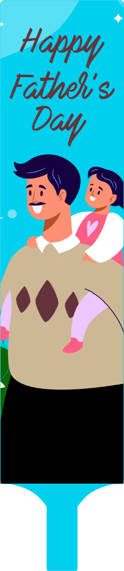 Custom Hand Fans Multiple Sizes Happy Father's Day