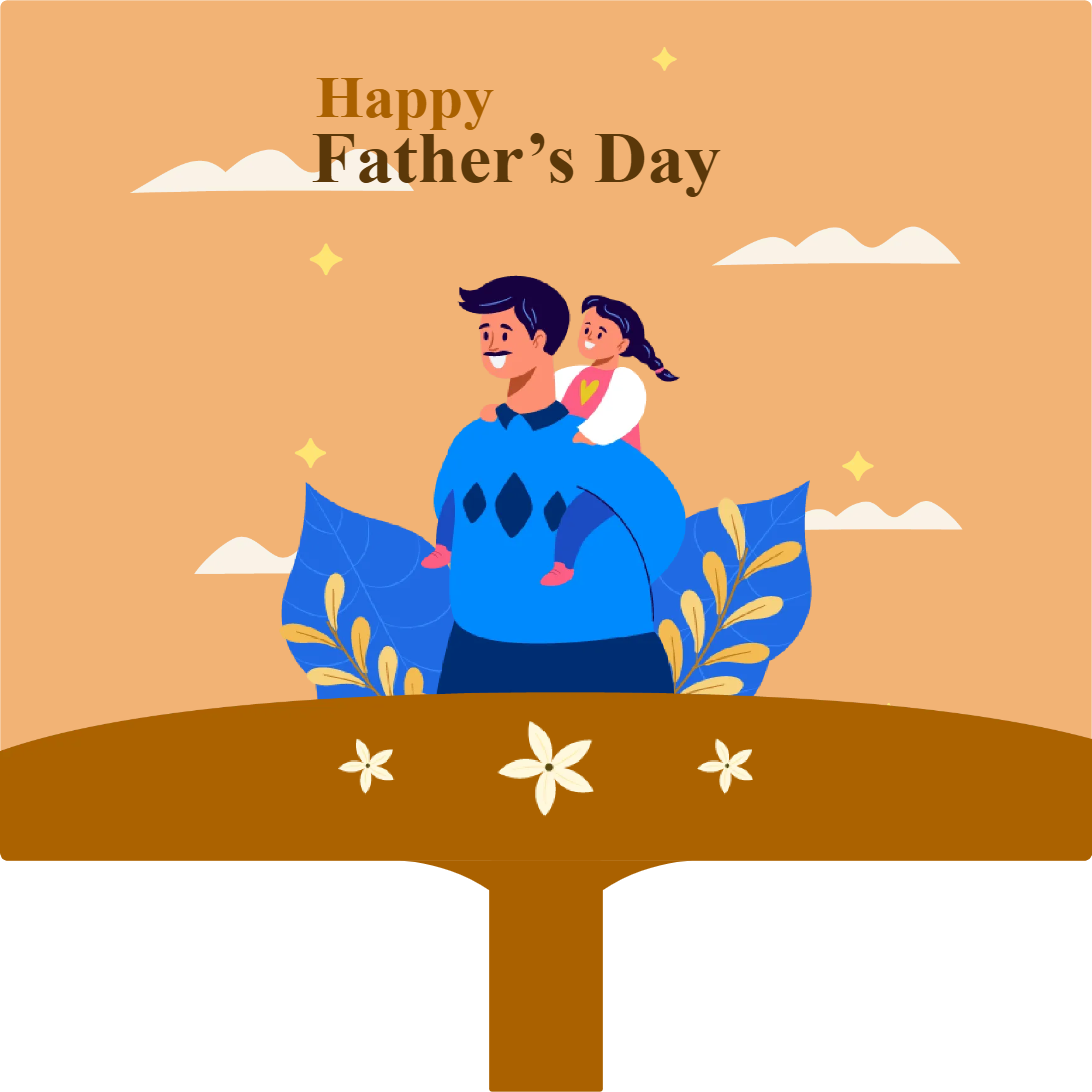 Custom Hand Fans Multiple Sizes Happy Father's Day Sign