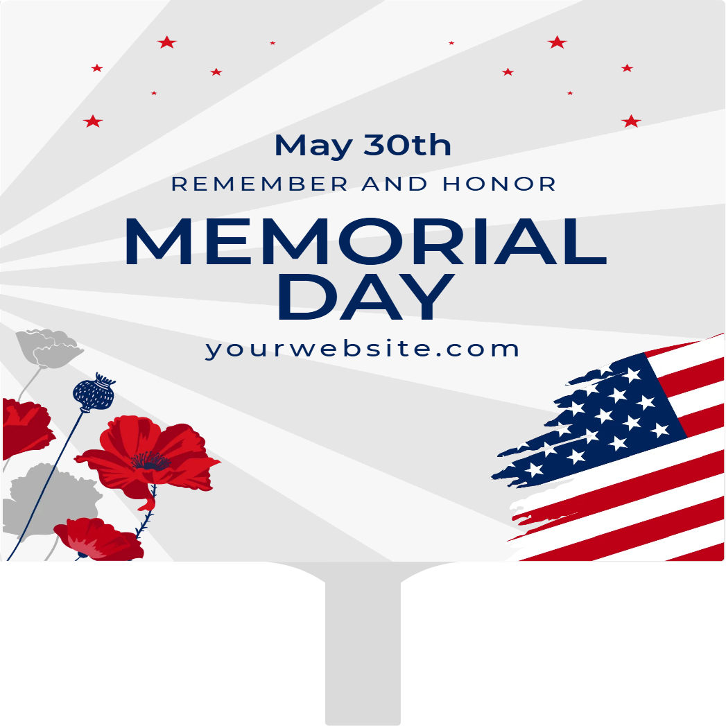 Custom Hand Fans Multiple Sizes Honor Memorial Day Tribute