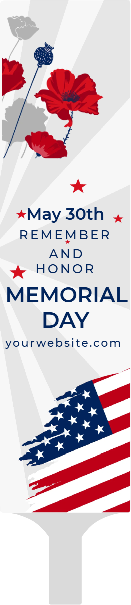 Custom Hand Fans Multiple Sizes Honor Memorial Day Tribute