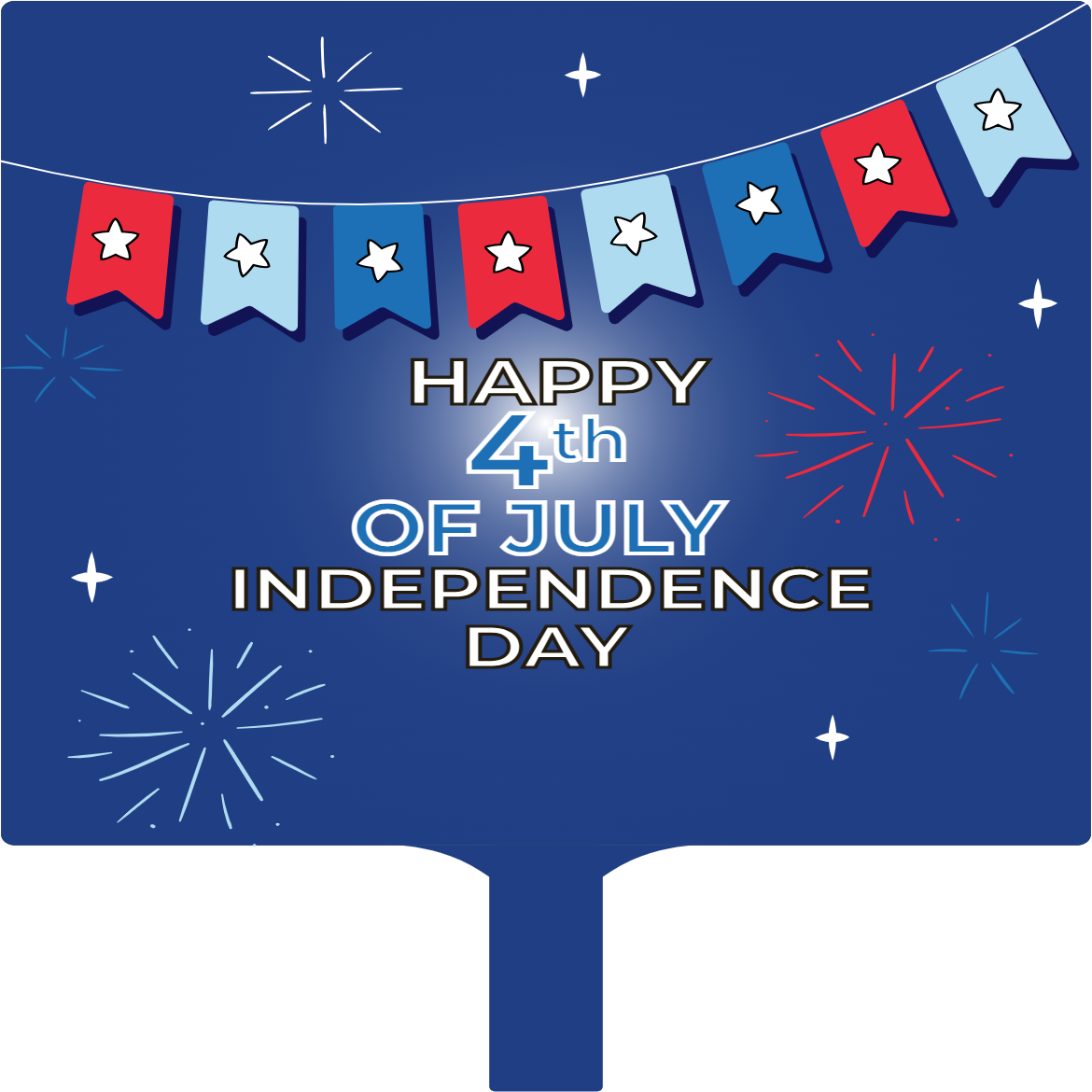 Custom Hand Fans Multiple Sizes Fourth of July