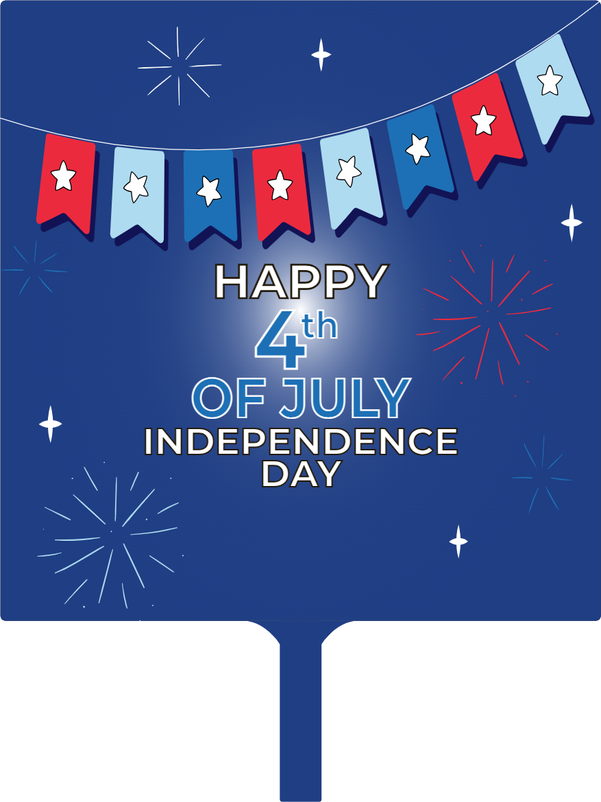 Custom Hand Fans Multiple Sizes Fourth of July