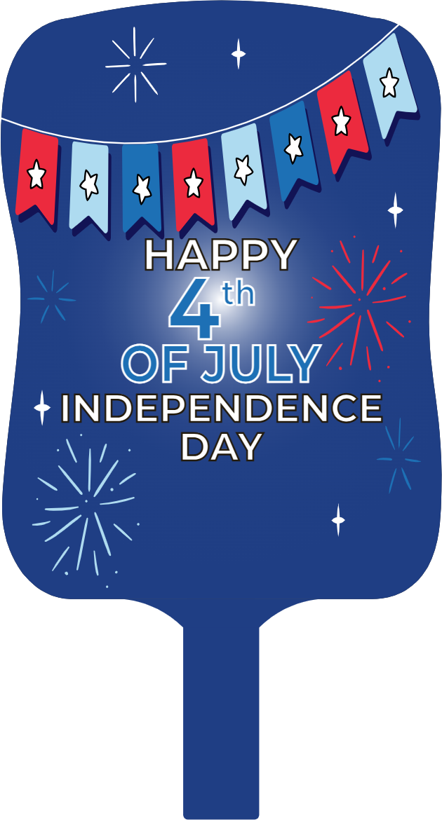 Custom Hand Fans Multiple Sizes Fourth of July