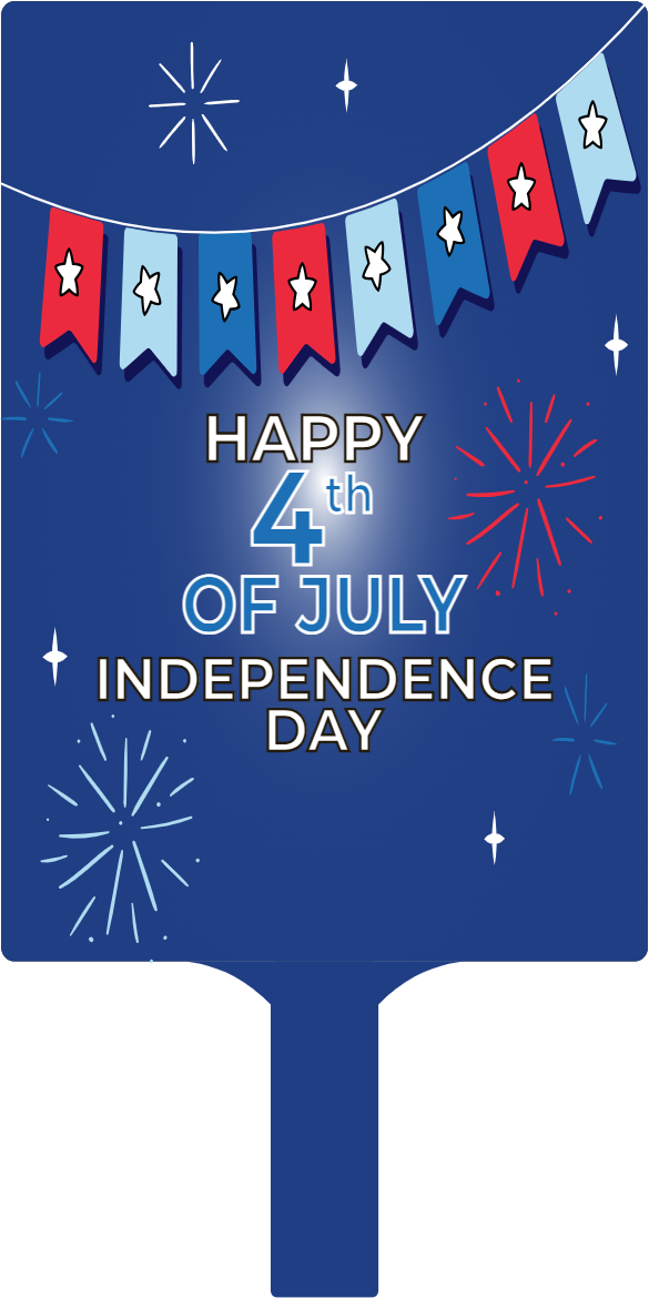 Custom Hand Fans Multiple Sizes Fourth of July