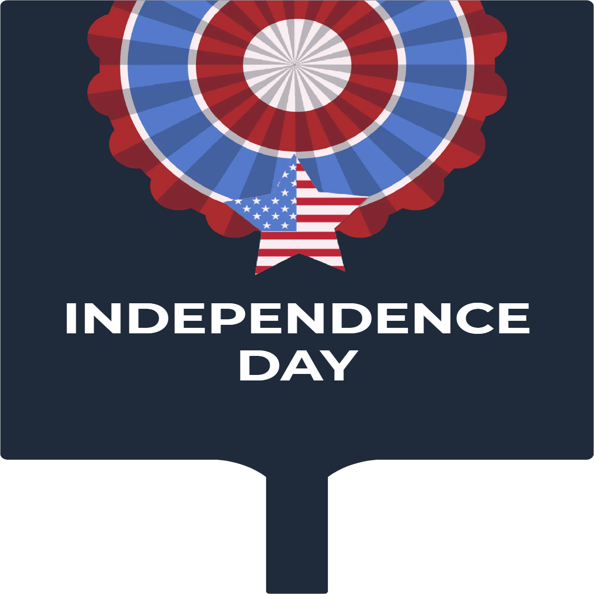 Custom Hand Fans Multiple Sizes Independence Day