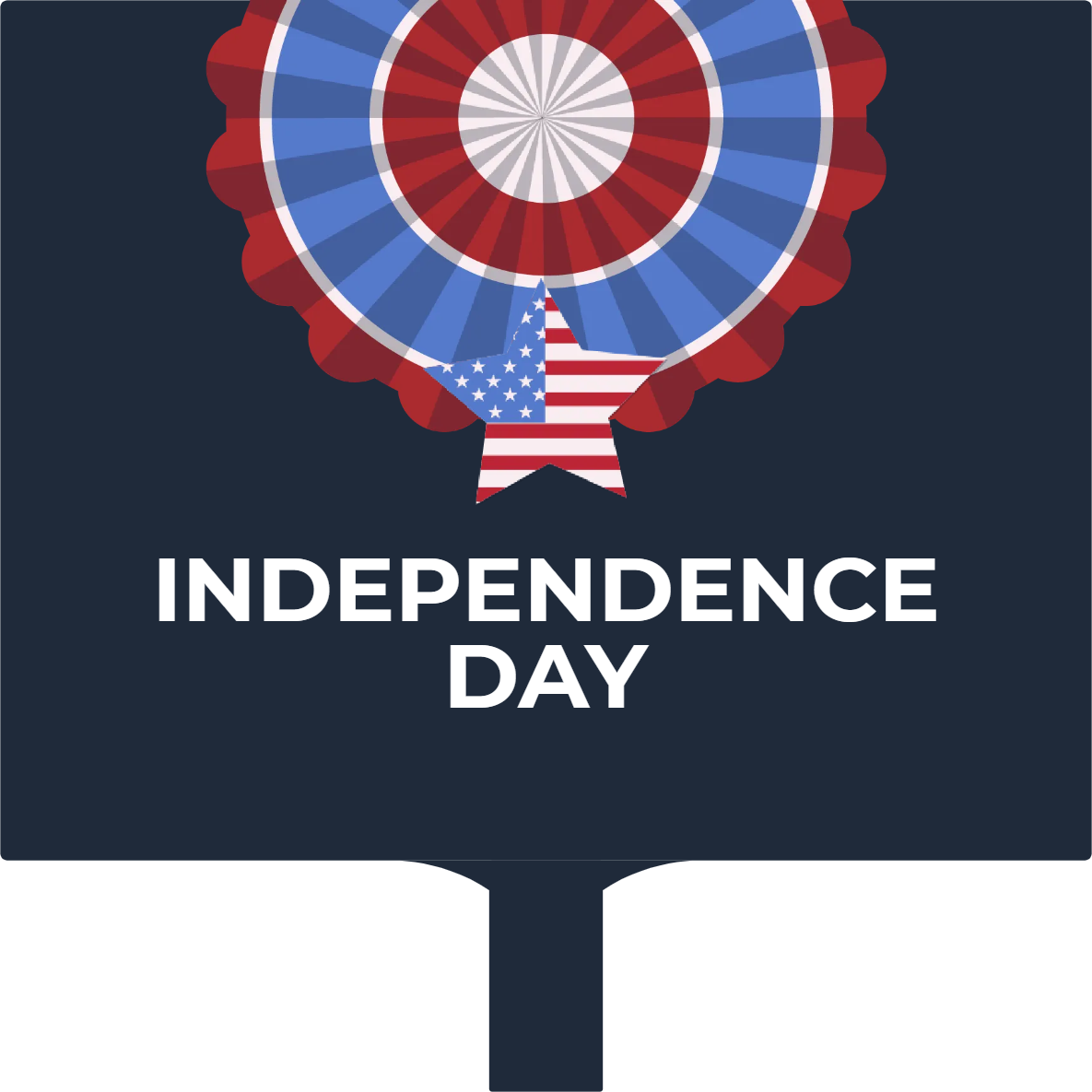 Custom Hand Fans Multiple Sizes Independence Day