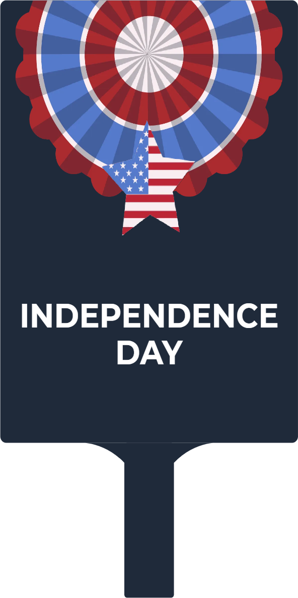 Custom Hand Fans Multiple Sizes Independence Day