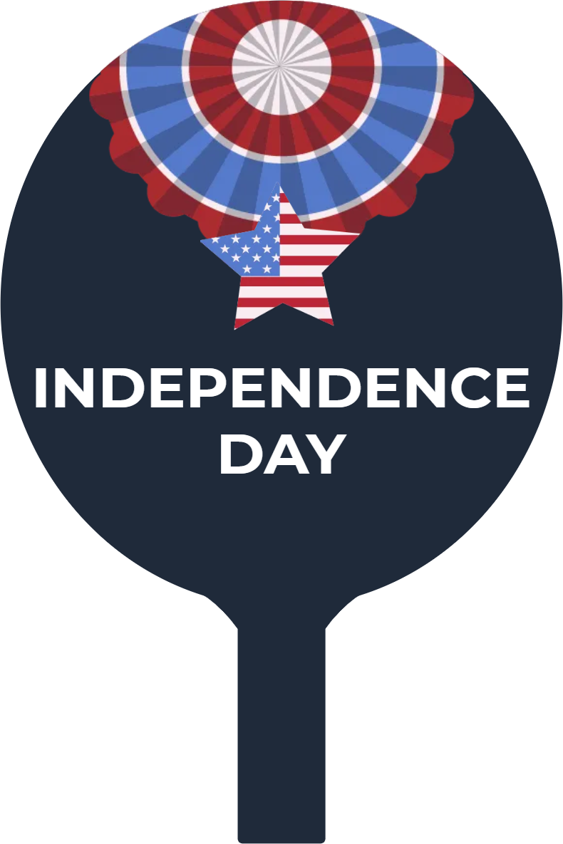 Custom Hand Fans Multiple Sizes Independence Day