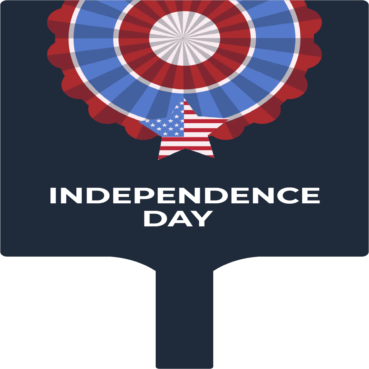 Custom Hand Fans Multiple Sizes Independence Day