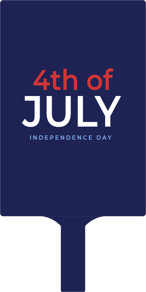 Custom Hand Fans Multiple Sizes Freedom Day