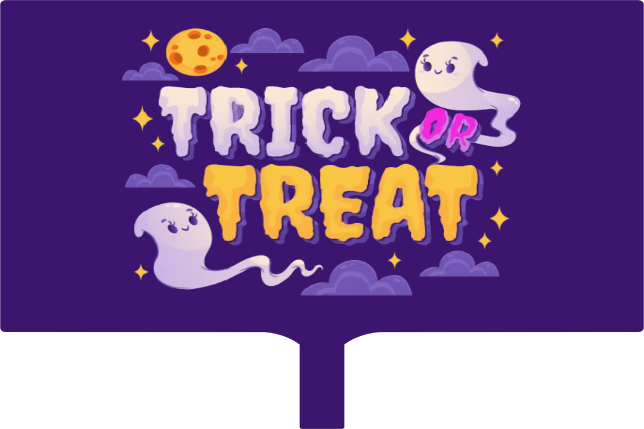 Custom Hand Fans Multiple Sizes Trick or Treat