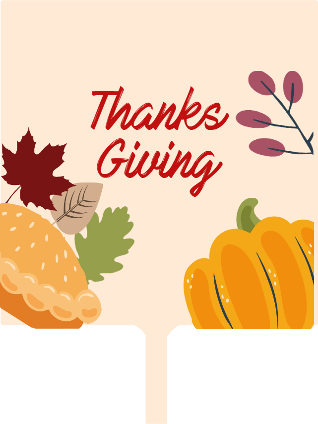 Custom Hand Fans Multiple Sizes Thanksgiving