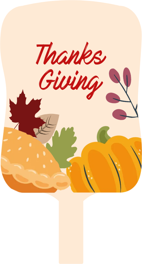 Custom Hand Fans Multiple Sizes Thanksgiving 4