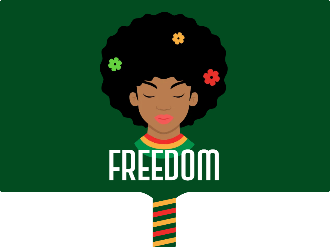 Custom Hand Fans Multiple Sizes Freedom Day