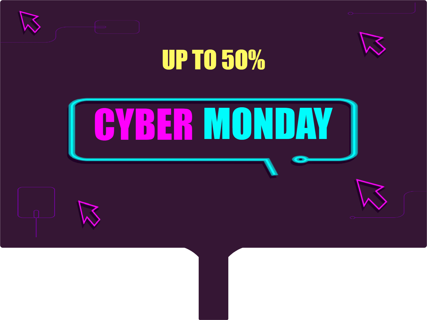 Custom Hand Fans Multiple Sizes Cyber Monday Promo