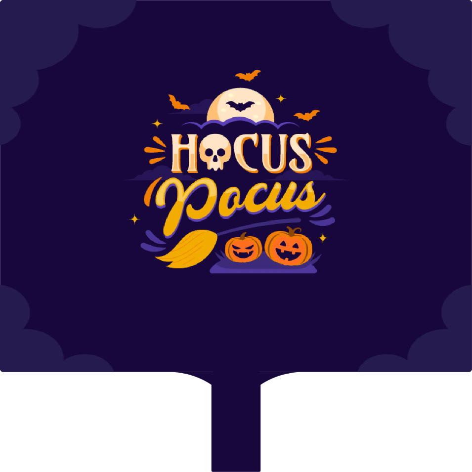 Custom Hand Fans Multiple Sizes Hocus Pocus