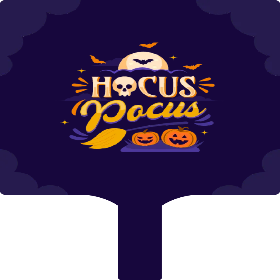 Custom Hand Fans Multiple Sizes Hocus Pocus