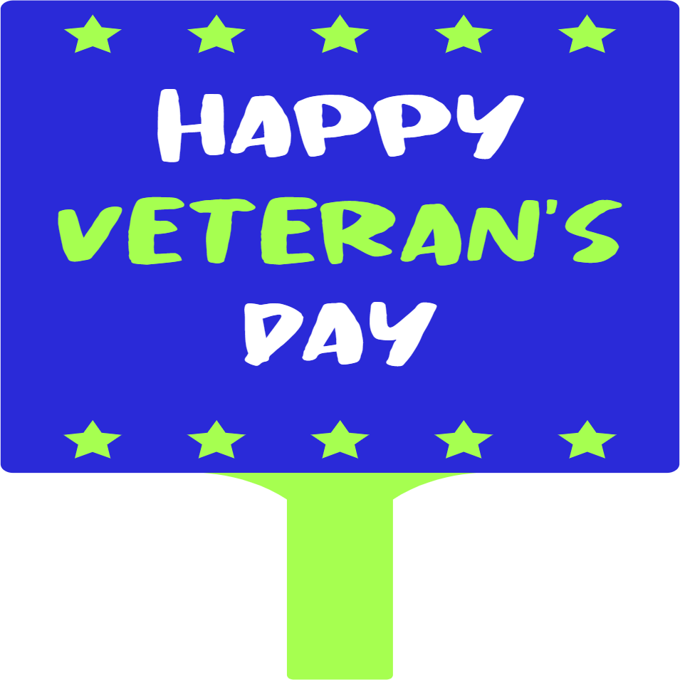 Custom Hand Fans Multiple Sizes  Happy Veteran's Day