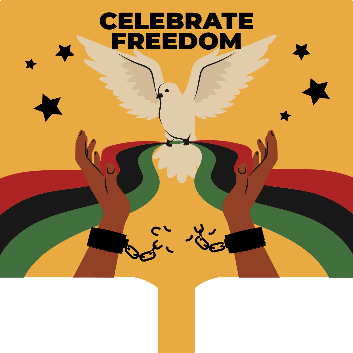 Custom Hand Fans Multiple Sizes Celebrate Freedom