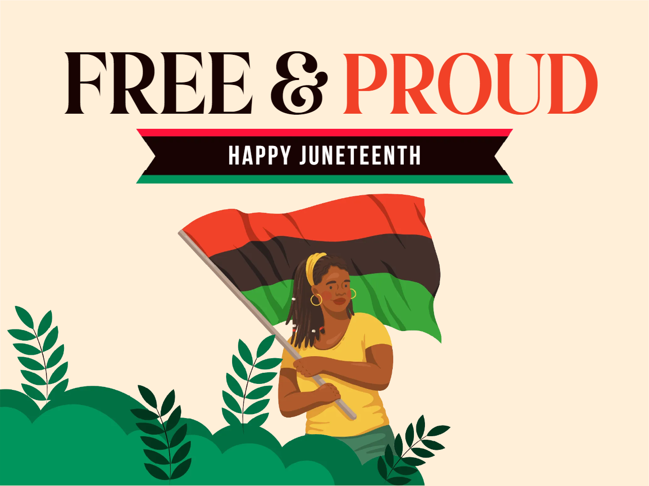 Custom Outdoor Yard Signs Multiple Sizes Happy Juneteenth
