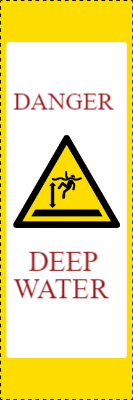 Custom Outdoor Yard Signs Multiple Sizes Danger Deep Water