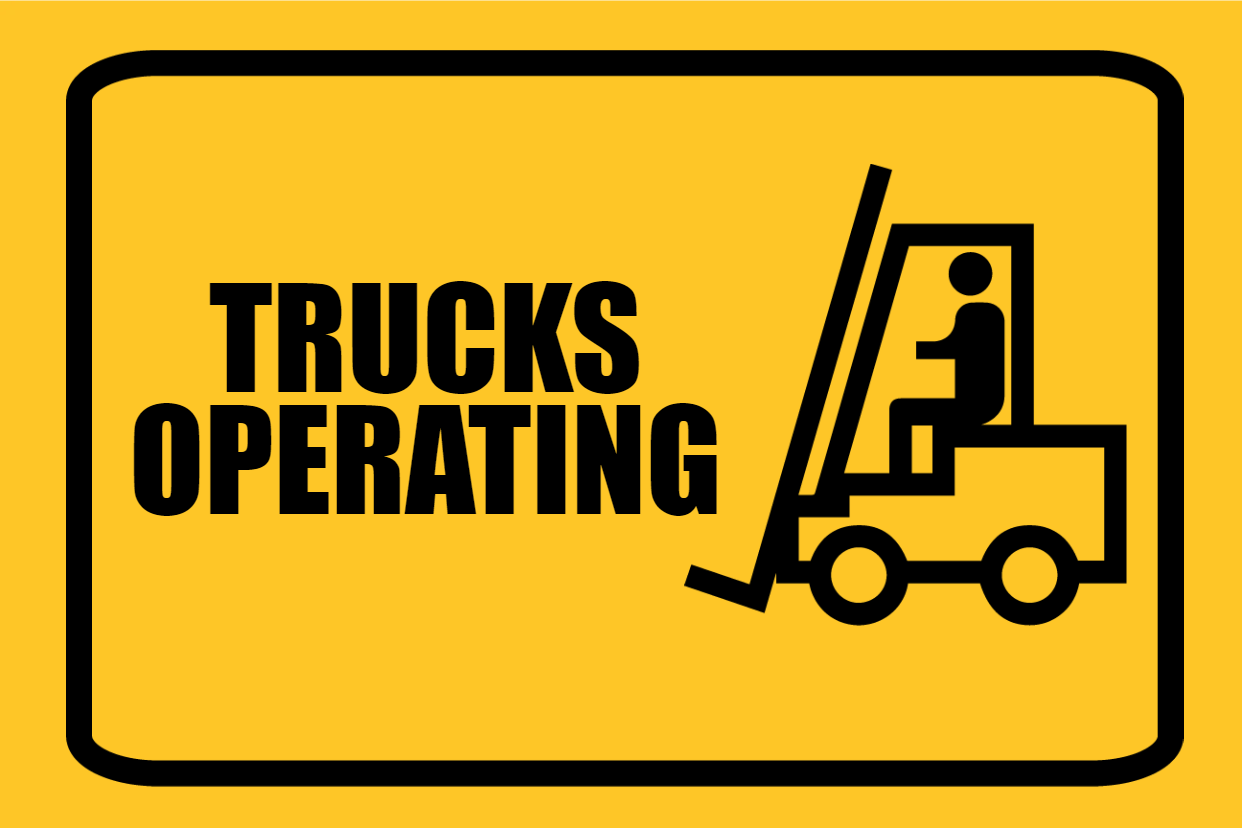 Custom Outdoor Yard Signs Multiple Sizes Trucks Operating