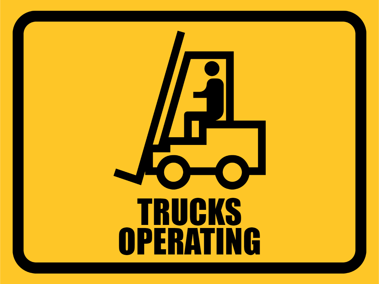 Custom Outdoor Yard Signs Multiple Sizes Trucks Operating