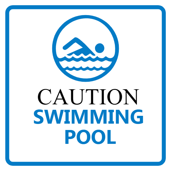 Custom Outdoor Yard Signs Multiple Sizes Swimming Pool Caution