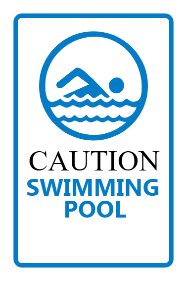 Custom Outdoor Yard Signs Multiple Sizes Swimming Pool Caution