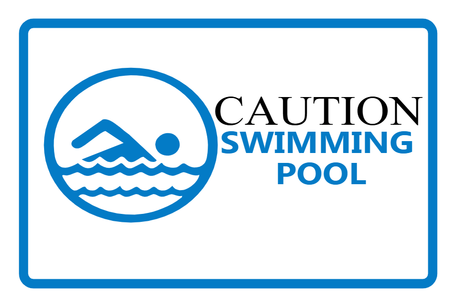 Custom Outdoor Yard Signs Multiple Sizes Swimming Pool Caution