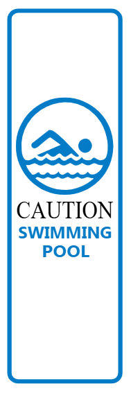 Custom Outdoor Yard Signs Multiple Sizes Swimming Pool Caution