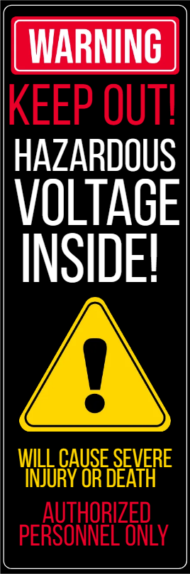 Custom Outdoor Yard Signs Multiple Sizes Hazardous Voltage