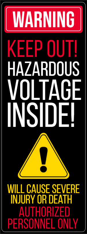 Custom Outdoor Yard Signs Multiple Sizes Hazardous Voltage