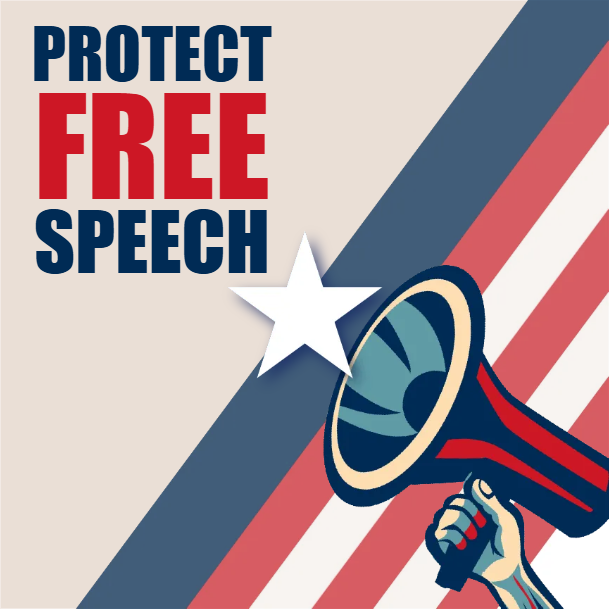Custom Mesh Fabric Signs Protect Free Speech