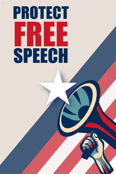 Custom Mesh Fabric Signs Protect Free Speech