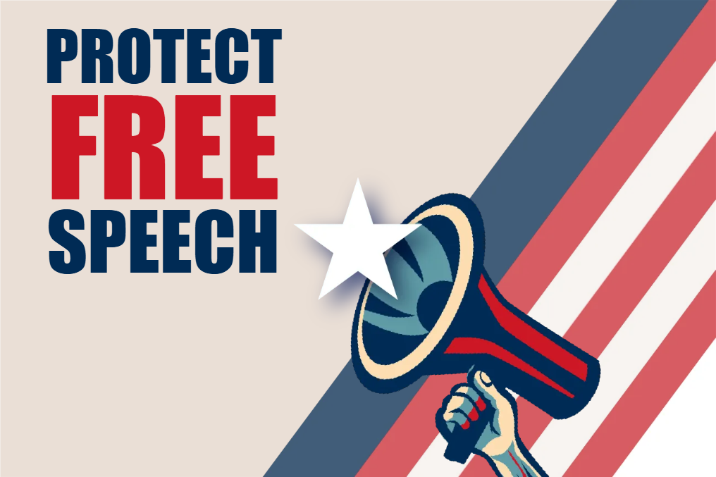 Custom Mesh Fabric Signs Protect Free Speech