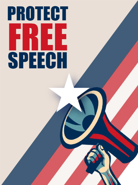 Custom Mesh Fabric Signs Protect Free Speech