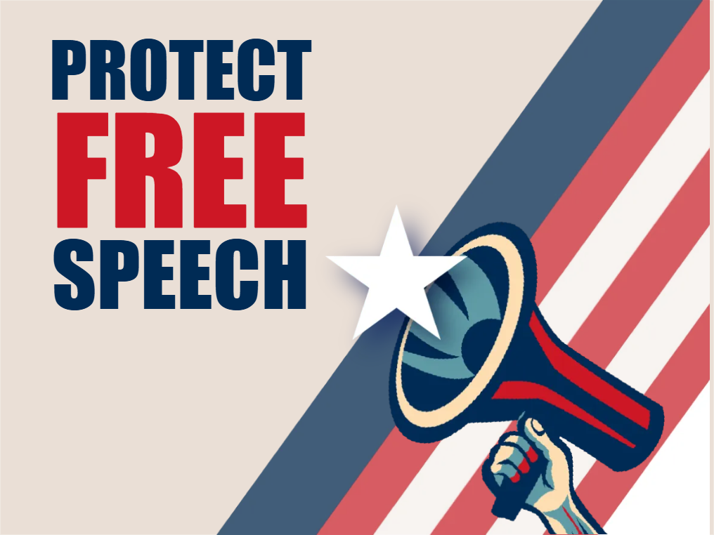 Custom Mesh Fabric Signs Protect Free Speech