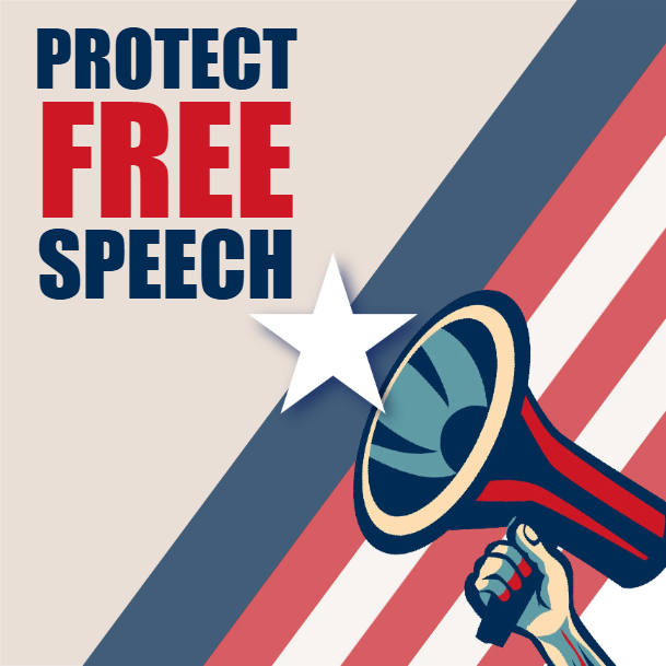 Custom Mesh Fabric Signs Protect Free Speech