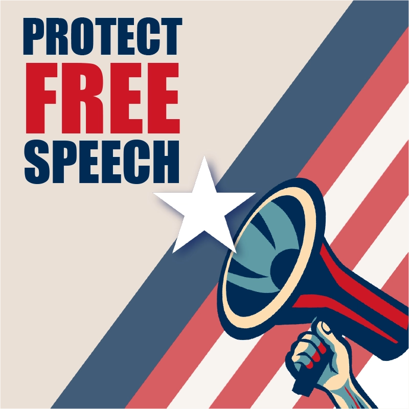 Custom Mesh Fabric Signs Protect Free Speech