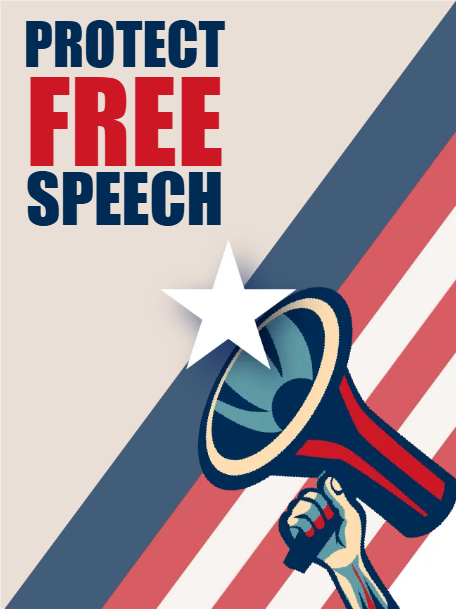 Custom Mesh Fabric Signs Protect Free Speech