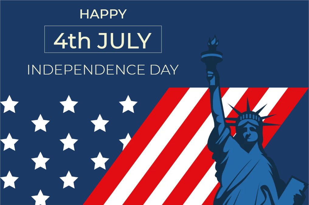 Custom Mesh Fabric Signs Happy Independence Day