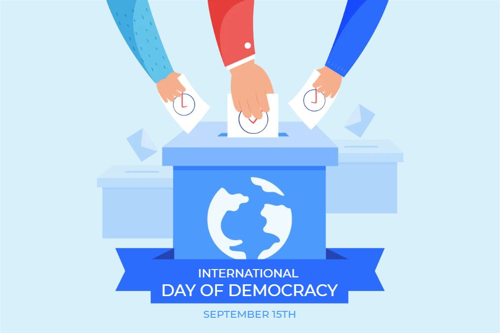 Custom Mesh Fabric Signs Day Of Democracy