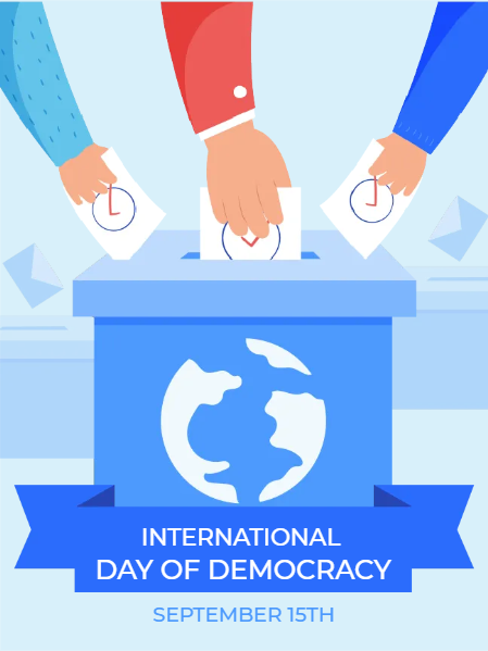 Custom Mesh Fabric Signs Day Of Democracy