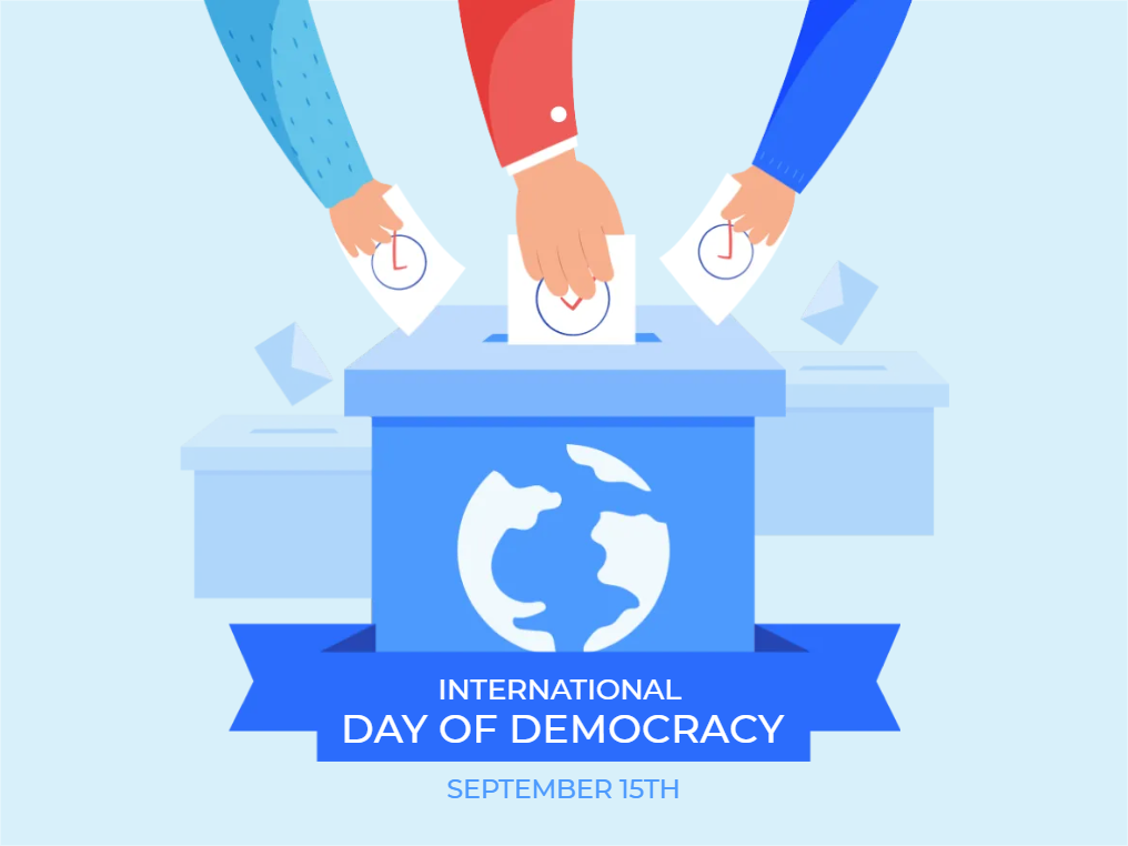 Custom Mesh Fabric Signs Day Of Democracy