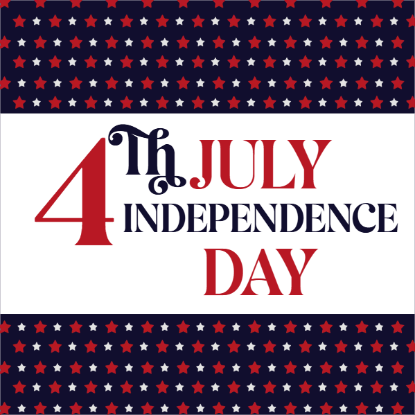 Custom Mesh Fabric Signs Independence Day