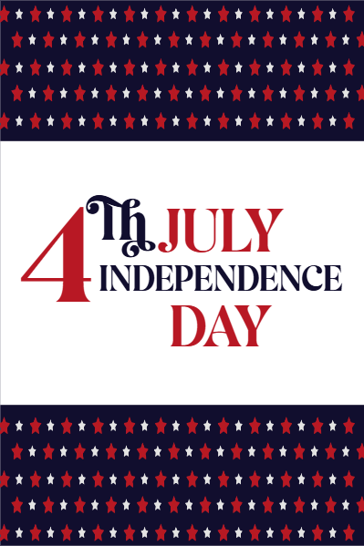 Custom Mesh Fabric Signs Independence Day