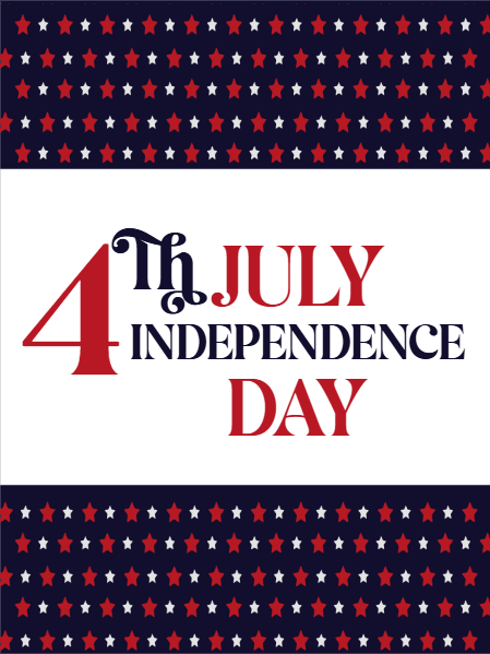 Custom Mesh Fabric Signs Independence Day